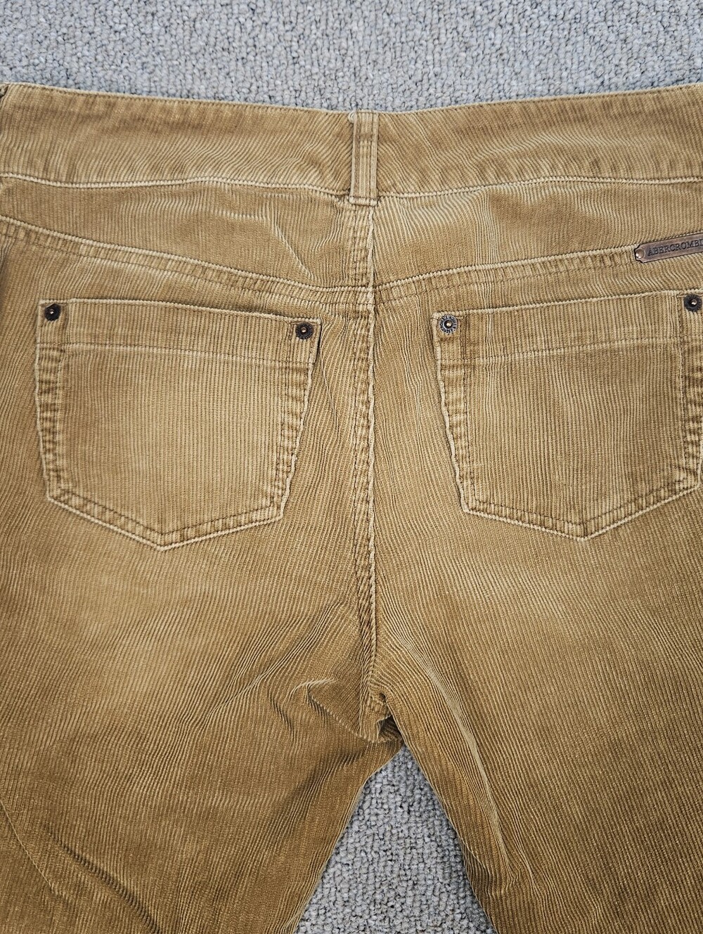 Vintage Late 90s Abercrombie & Fitch Low Rise Corduroy Pants Size 6 - Picture 6 of 7